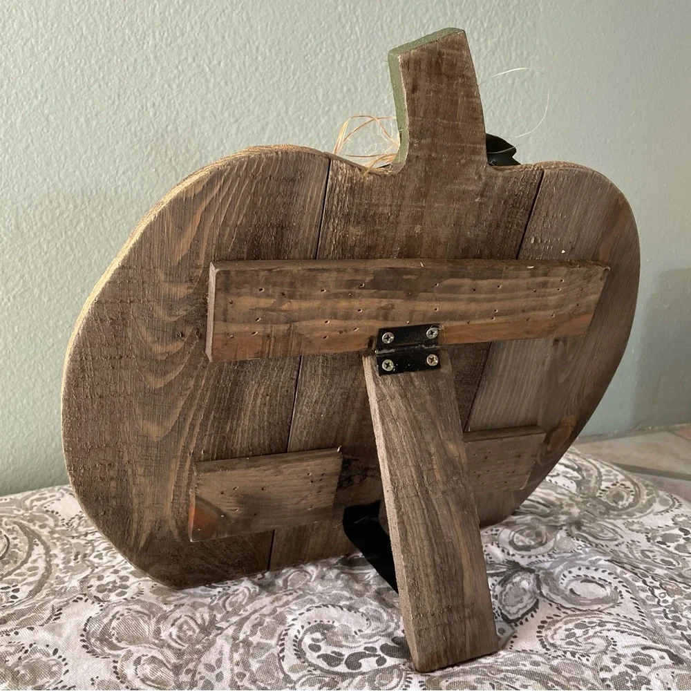 Large Standing Wooden Metal Rustic Pumpkin Fall Decor
